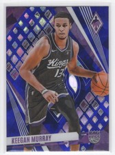 #120 2023-24 Panini Phoenix Blue Ice Keegan Murray Sacramento Kings