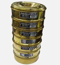 Standard Brass Sand Test Sieve set with Lid & Pan Dia 8"/200mm for Laboratory+
