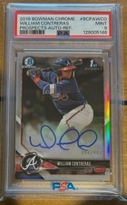 2018 Bowman Chrome William Contreras Prospect Autograph Refractor /499 PSA 9
