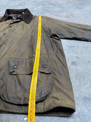 Barbour Classic Beaufort Waxed Jacket Olive Brown Made in England (XL) image 12