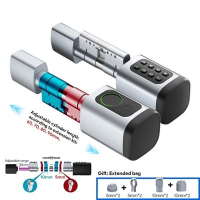 Adjustable TUYA APP Smart Life Fingerprint Password Digital RFID Card Cylinder