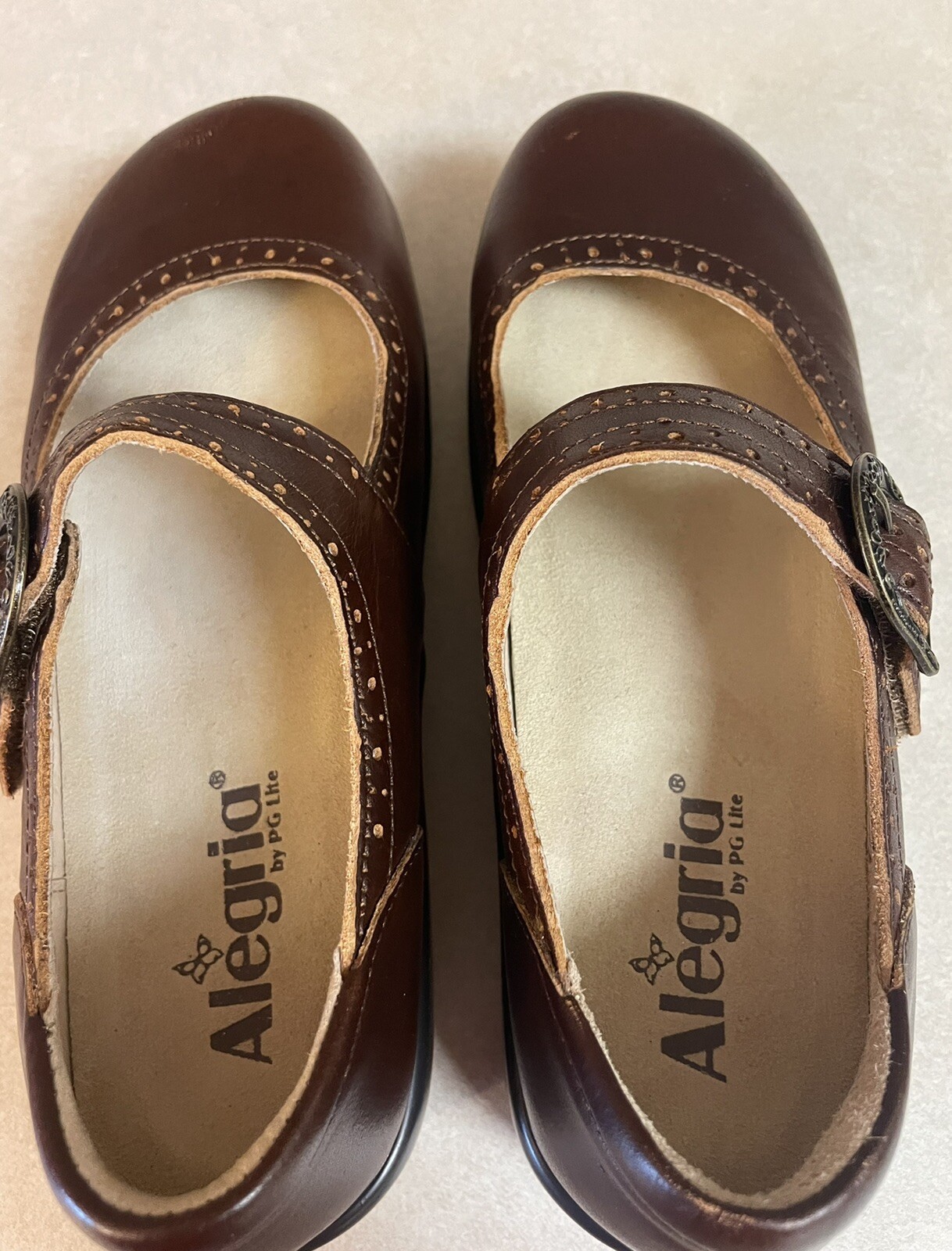 Alegria Kourtney Brown Mary Jane Shoes Size 36 Gem