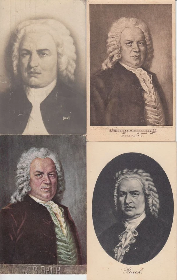 BACH JOHANN SEBASTIAN COMPOSITOR MÚSICA 33 postales antiguas anteriores a 1940 (L3932) Foto 4 de 4