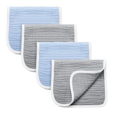 Burp Cloths Large Muslin Burp Cloths for Baby Girls and Boys Pack of 4 Extra ...