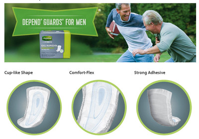 Depend Incontinence Pads Male Protection Liner Men Guards Diaper Max Absorption