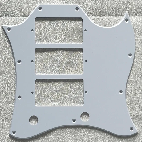 Custom For Gibson SG Standard 3 Pickup Style Guitar Pickguard 1-Ply White