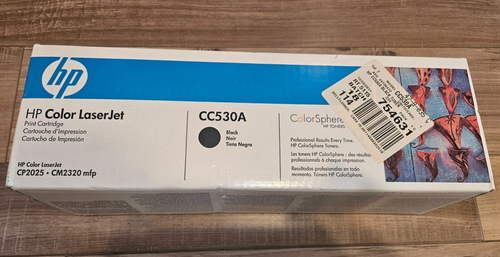 HP Laserjet CC530A Black Toner Cartridge New Sealed