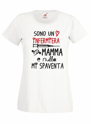 T Shirt Maglietta Donna J1492 Mamma Infermiera Idea Regalo Festa Frasi Tumblr Ebay
