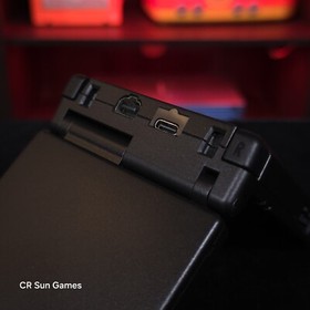 Black On Black Nintendo Game Boy Advance GBA SP IPS Screen And USB-C 