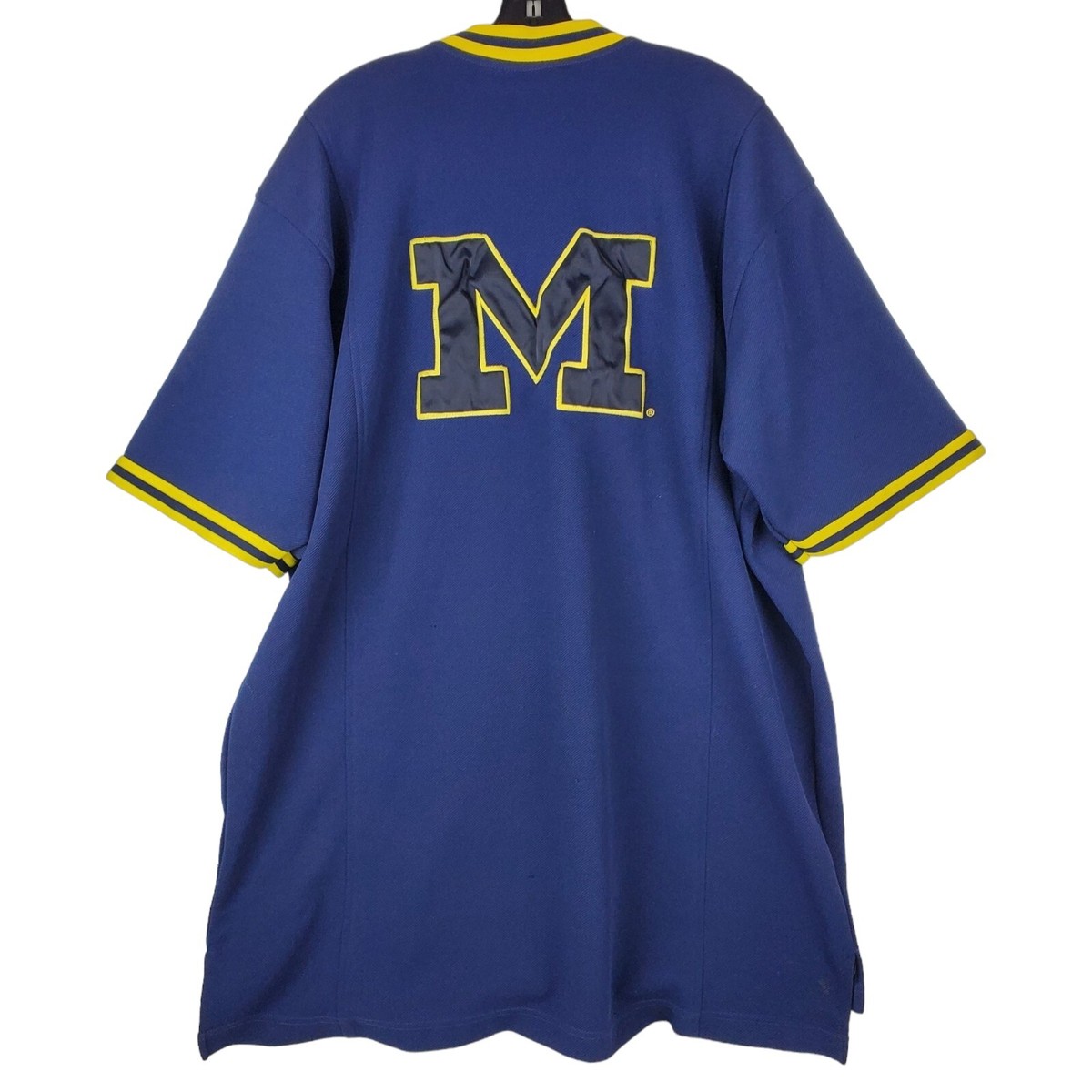 Vintage MICHIGAN WOLVERINES Jacket Mens XXL Blue NIKE Basketball Warm Up  Y2K 90s