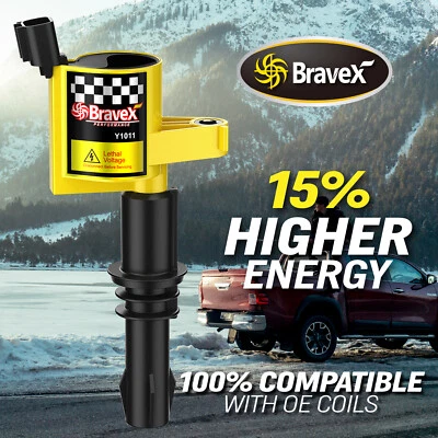 BRAVEX 8PACKS FORD F-150 5.4 5.4L V8 TRITON 2004 2005 2006 2007 2008 F150 IGNITION COIL