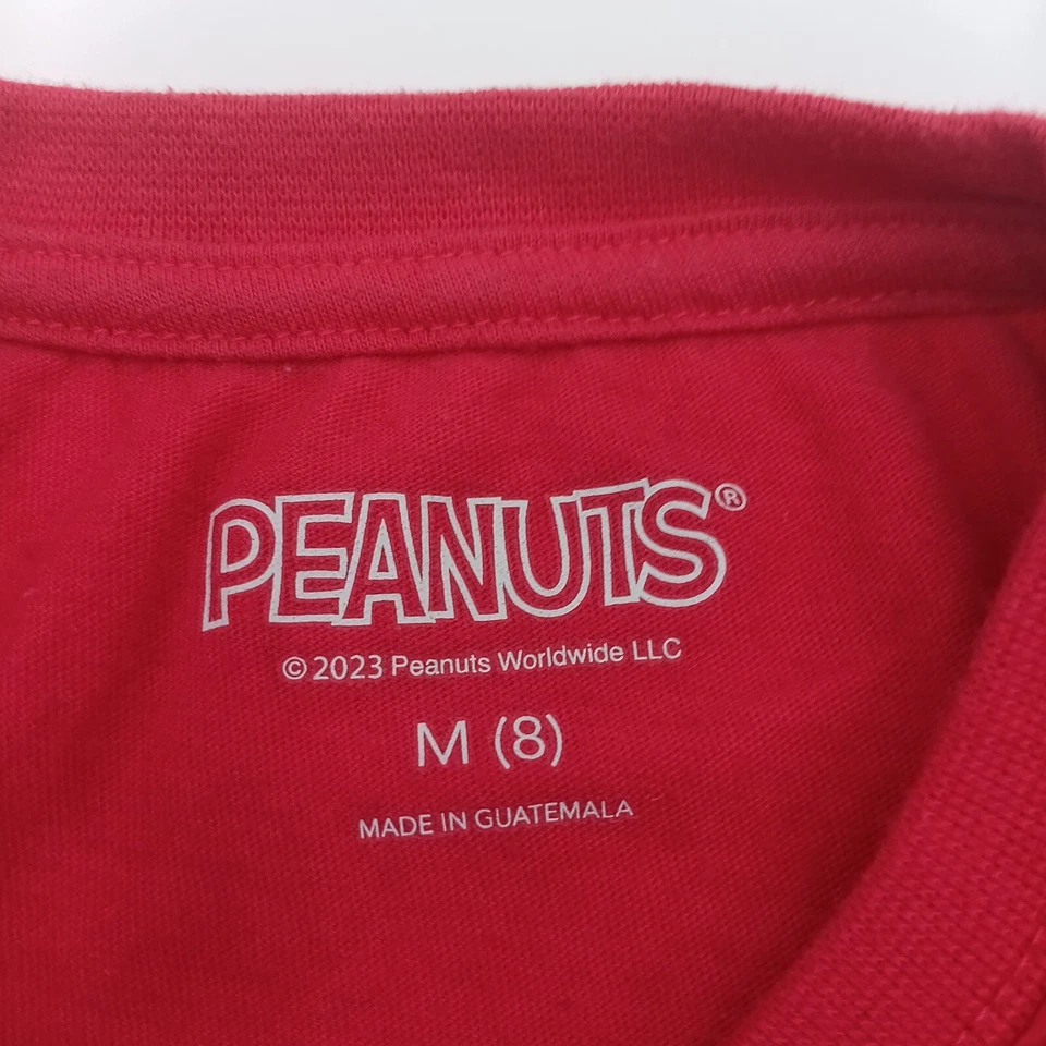 Peanuts Shirt Boys Medium Red My Dog Is My Favorite Distressed Tee - Image 2 of 4