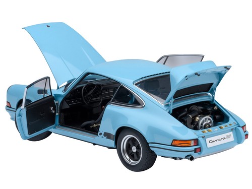 Porsche 911 Carrera 2.7 RS Gulf Blue Black Wheels 1/18 Model Car Autoart CARZ - 第 1/5 張圖片
