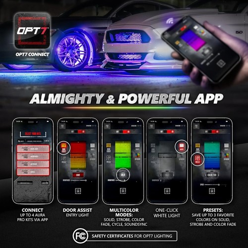 Fits Dodge Challenger 08-23 Aura Pro Bluetooth DRL Halo RGB - Install Friendly - Picture 2 of 10
