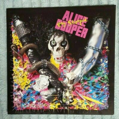 ALICE COOPER - HEY STOOPID  - 2 SIDED PROMO DISPLAY SIGN - RARE