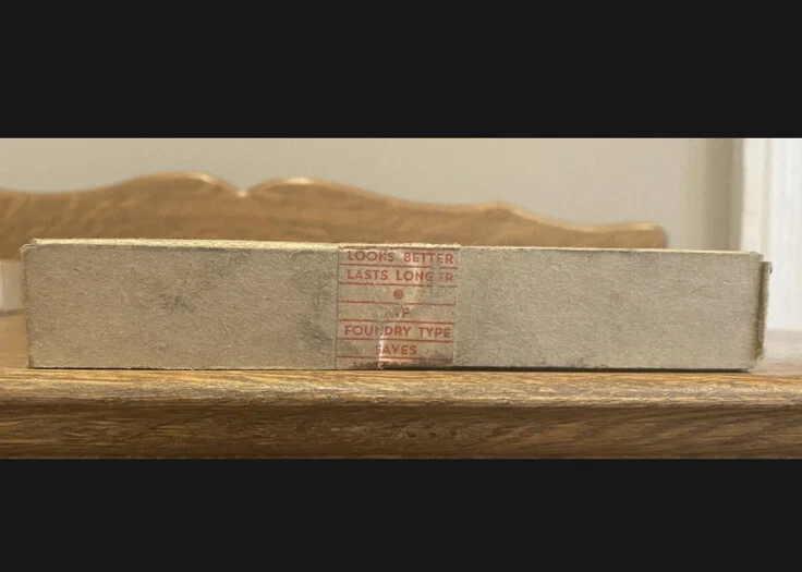 NOS ATF 6pt. Bank Gothic Light no.2 CAPS Letterpress Type Vintage sealed - Image 2 of 3