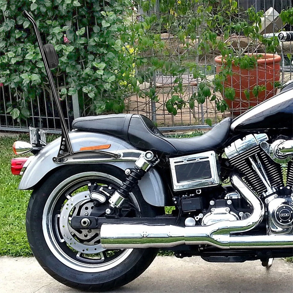 Detachable Black Backrest Sissy Bar for Harley Davidson Dyna Street Bob 2006+ - Imagem 3 de 4
