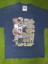 2000 St. Louis Rams - Kurt Warner - Vintage NFL T-Shirt Youth Large 