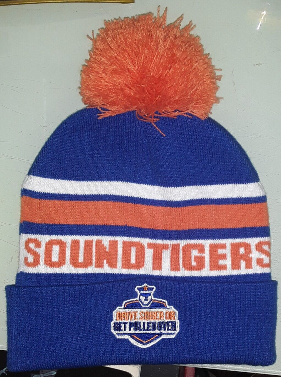 ct hockey BRIDGEPORT SOUNDTIGERS sound tigers beanie hat | eBay