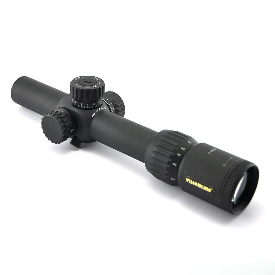 Mira para rifle Visionking 1-6x24 FFP retícula + montaje Picatinny alto + panal Foto 3 de 4