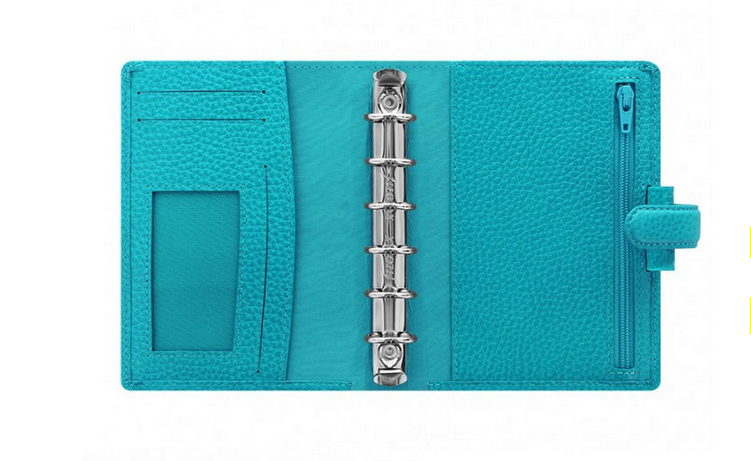 Filofax Finsbury Organizer, A5 Size, Black - Traditional Grained Leather, Six Rings, Week-to-View Calendar Diary, Multilingual, 2025 (C025368-25 - View #3