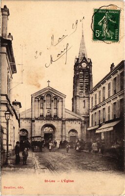Old postcard Saint-Leu L'Eglise FRANCE (1330326)