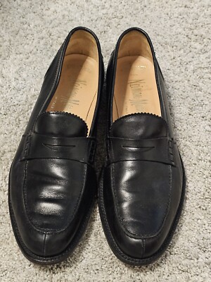 Gravati Italy Men Penny Loafers Sz 8.5 Black Leather Neiman  display picture 3