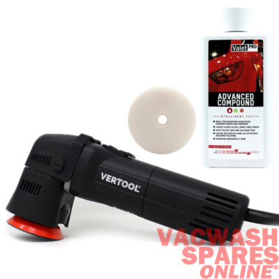 VERTOOL MINI DUAL ACTION MASCHINENPOLIERER 12E - VALETPRO ADVANCED COMPOUND + PAD
