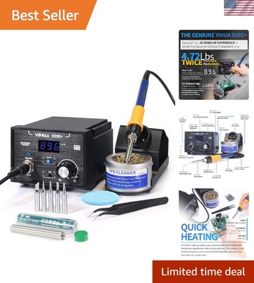 Advanced Soldering Station with Alloy Build & Intelligent Temperature Control