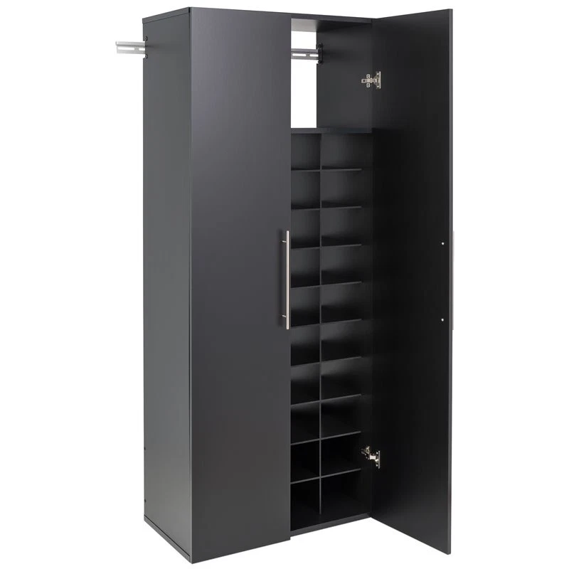 Prepac Black Tall Shoe Cubbie Cabinet