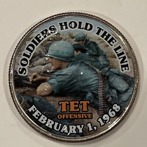 Soldiers Hold The Line Colorized Commemorative Clad Kennedy Half Dollar