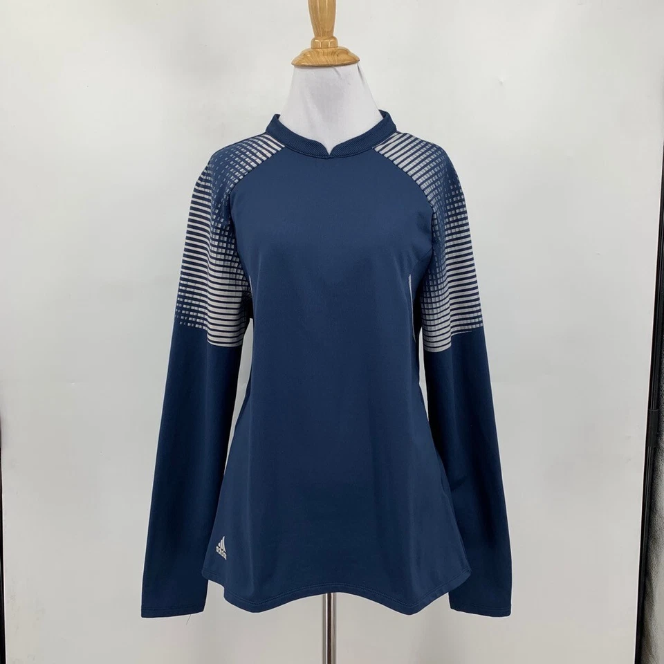 Camisa Adidas Para Mujer L Grande Multi COLD.RDY Forrada de Vellón Manga Larga Cuello Hoja Foto 2 de 4