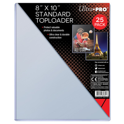 Pack of (25) ~ Ultra Pro 8x10 Picture Photo Clear Hard Rigid Top Loaders ~ New!