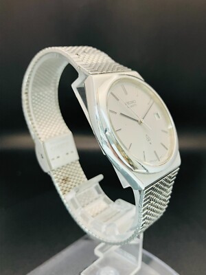 SEIKO WATCH QUARTZ 4122-8000 SILVER GRAY STAINLESS STEEL DATE | eBay