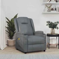 NNEVL Massage Chair Anthracite Faux Leather