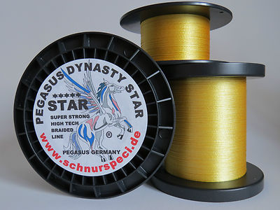 Dynasty Star geflochtene Angelschnur 3000m gelb 6 Typen zur Auswahl ab 1m/0,033 