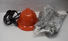 MSA V-Gard Fas Trac Hard Hat w Ratchet Suspension Orange Hi-Vis Medium Brim