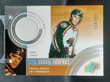 PASCAL DUPUIS 2001 SPX JERSEY ROOKIE #538/1500 WILD