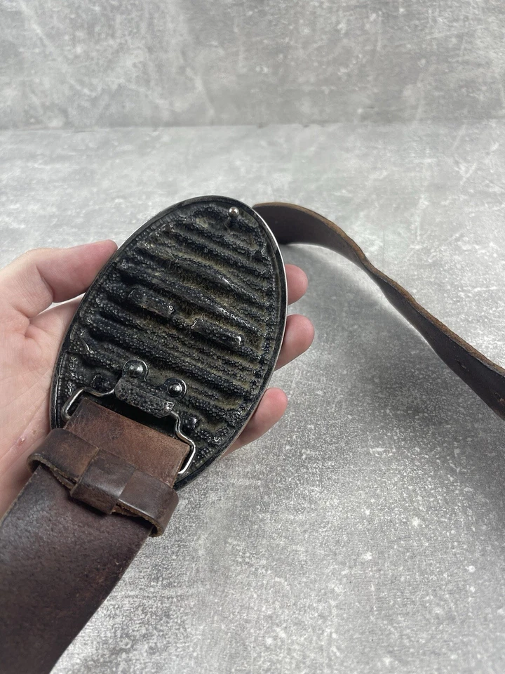 Bikkembergs Runway Y2K 大扣骑手皮带黑色皮革意大利制造 46 码 — 第 4/4 张图片