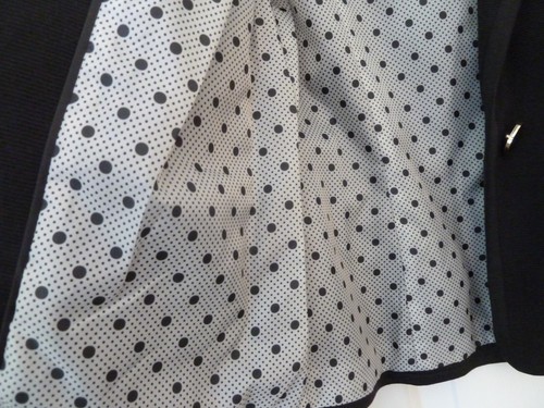 Ladies Fitted Black Jacket Ridged Design Material Size 10 New With Tags - Picture 7 of 9