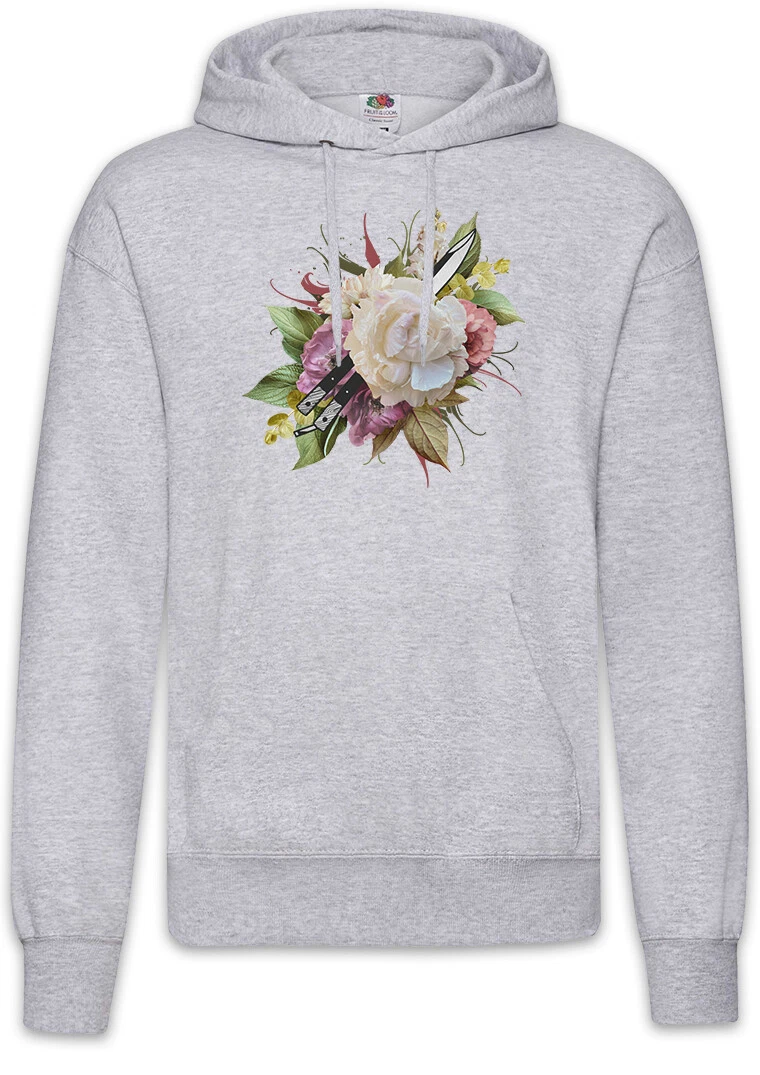 Knife And Flowers Hoodie Pullover Tattoo Artist Oldschool Flash Newschool