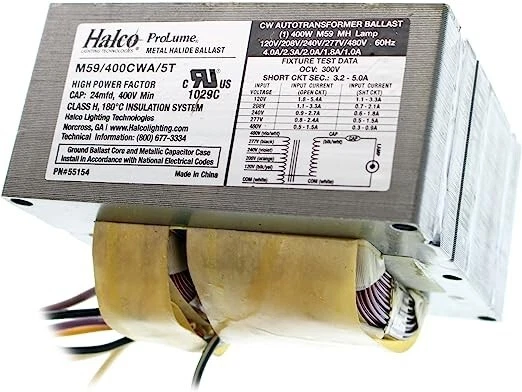 400 watt on sale metal halide ballast