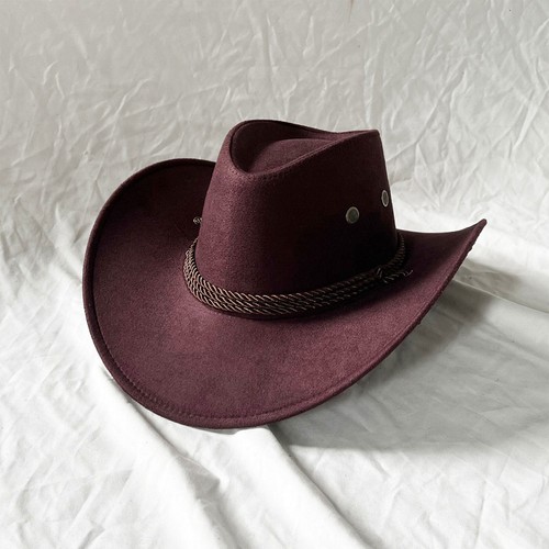 Adults Sun Cap Big Brim Cowboy Hats Halloween Headwear Western Drawstring Caps - Picture 54 of 55