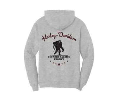 HARLEY-DAVIDSON® WOMENS WOUNDED WARRIOR LIGHT GREY HEATHER HOODIE