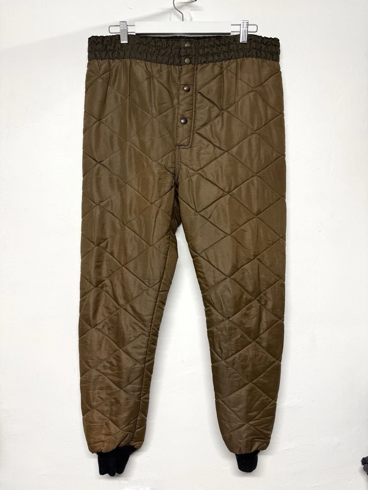 Vintage Quilted Pants 1960-70s Men 38x30 Outdoors Hunting - Image 2 of 4