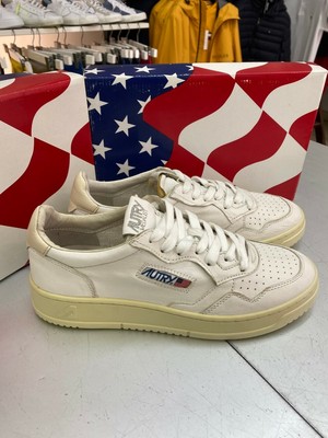 Sneakers Autry MEDALIST Uomo Low Tutta in pelle bianca di capra AULM GG04 |  eBay