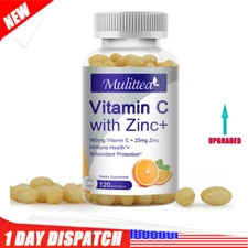 Vitamin C & Zinc Complex 1000mg Caps- Immune Support,Skin Health - 120 Softgel