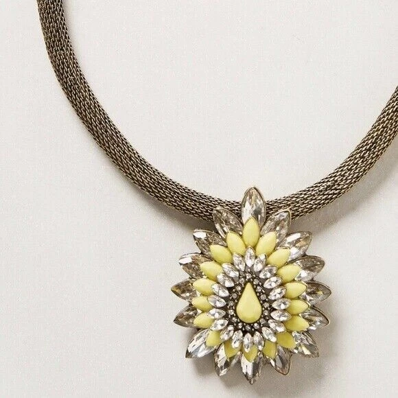 Anthropologie Nuevo Collar Mayura Amarillo Foto 3 de 3