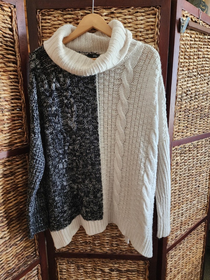 Sportsgirl Pullover Cable Knit Alpaca Wool Blend Sweater Jumper Size S-M Women's