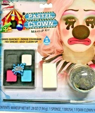 Funworld Pastel Clown 4 Piece Makeup Kit - With Water Activated Makeup Palette